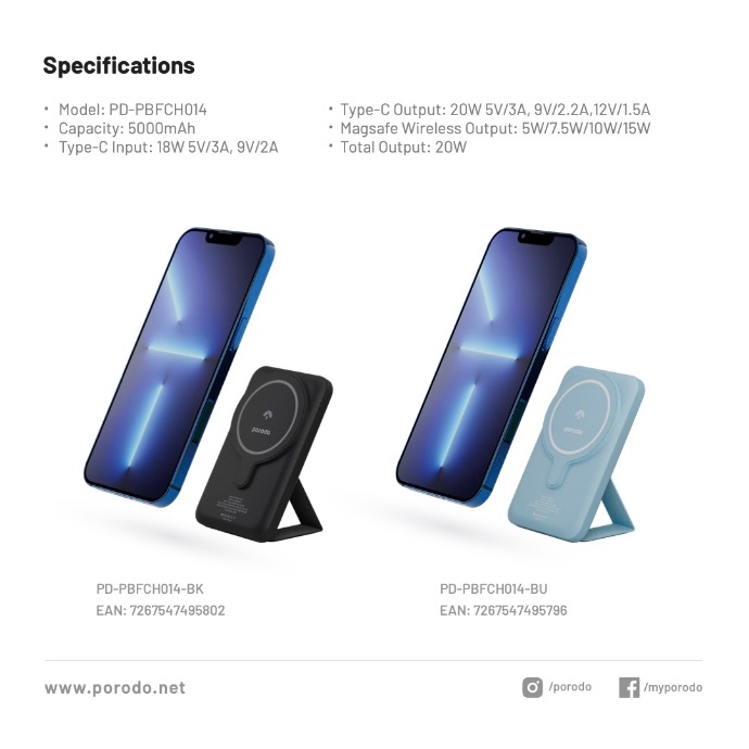 MagSafe Powerbank alt=" showing specification of magsafe powerbank"